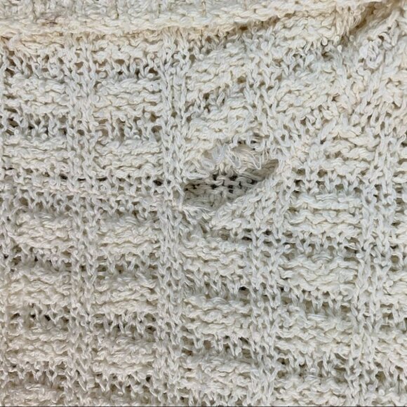 Eileen Fisher Organic Cotton Turtleneck  Sweater Waffle Knit Size Cream Pullover - Picture 11 of 16